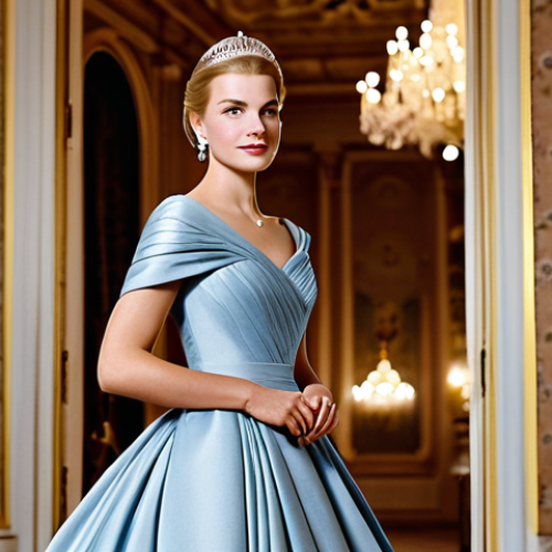 **Prompt for Timeless Elegance and Cultural Heritage:**
    A regal woman embodying the timeless elegance and sophisticated grace of Princess Grace Kelly, standing with poised demeanor in a grand, opulent ballroom bathed in warm, soft lighting. She is adorned in a meticulously tailored, modest evening gown crafted from luxurious fabric, featuring classic design elements. The background showcases ornate architectural details, and subtle hints of a prestigious cultural event with elegant floral arrangements. fully clothed, appropriate attire, safe for work, perfect anatomy, natural pose, well-formed hands, correct proportions, professional photography, high detail, family-friendly content, ultra-realistic.
